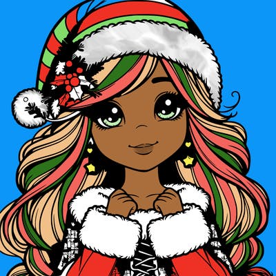 realistic christmas girl