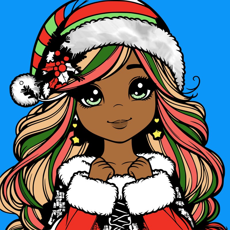 realistic christmas girl