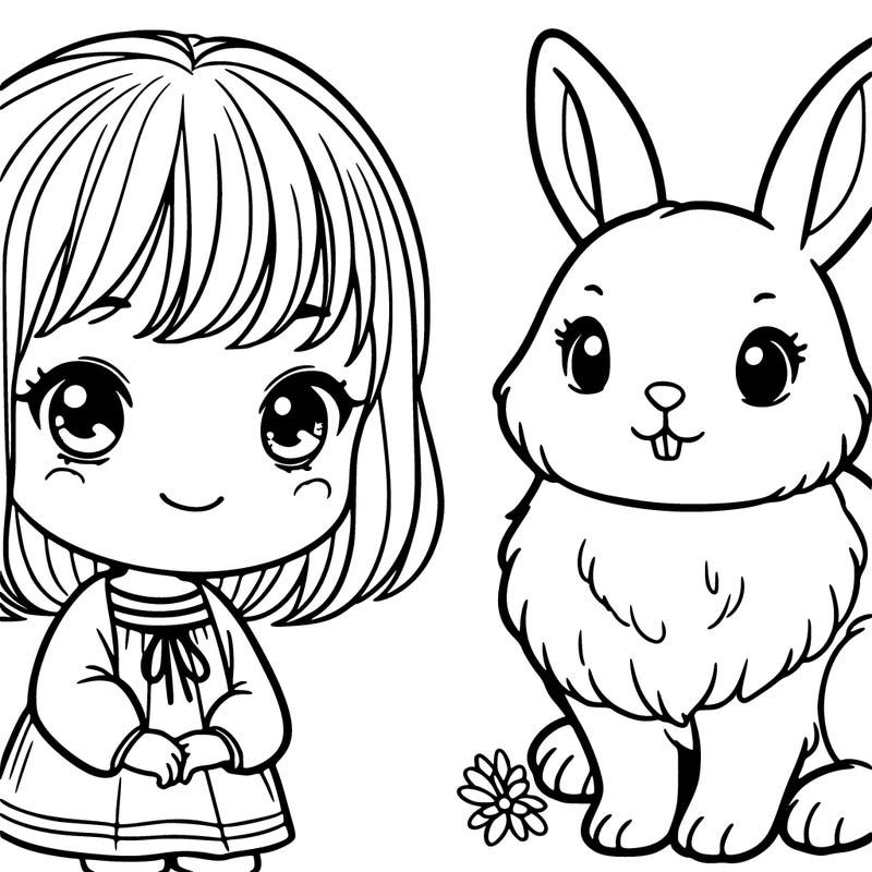 girl with bunny