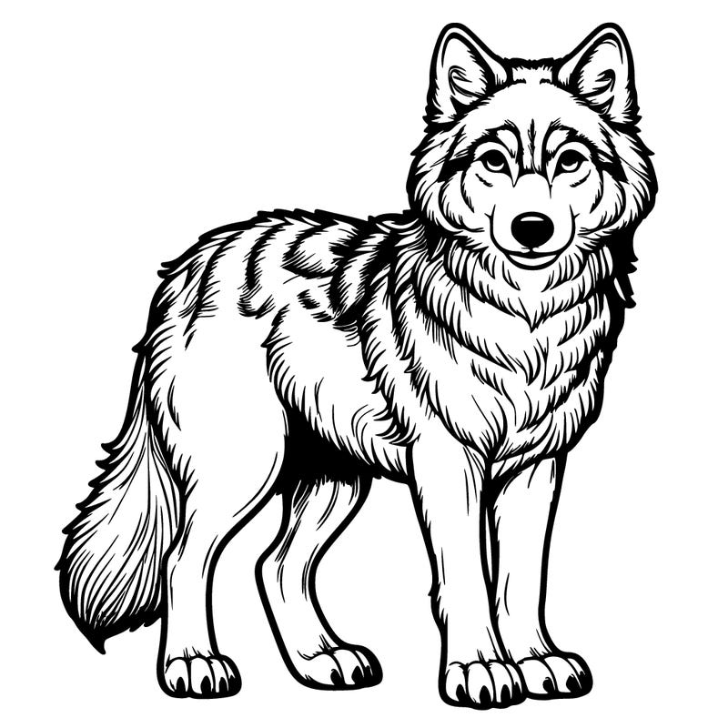 realistic wolf