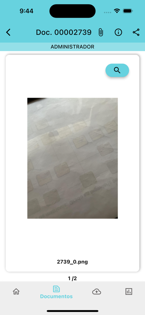 Connect Matrix - Interface of the Connect Matrix app showing a document viewer with options to zoom and manage corporate workflows.