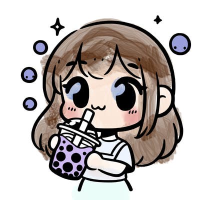 easy and cute girl drinking boba 🧋