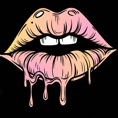 lips that look realistic and drip