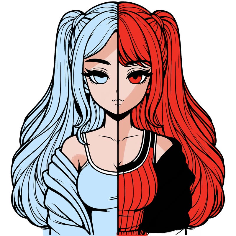 realistic girl split