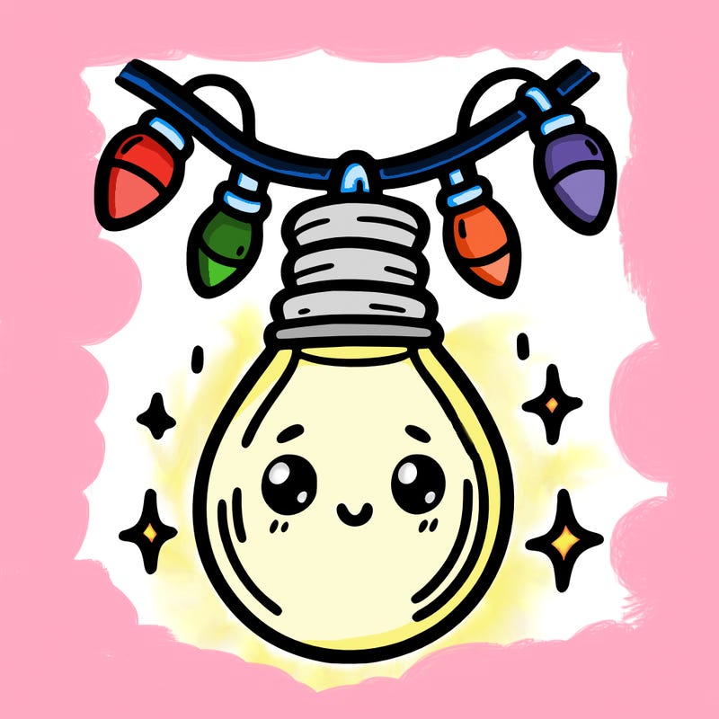 small bulb of a garland