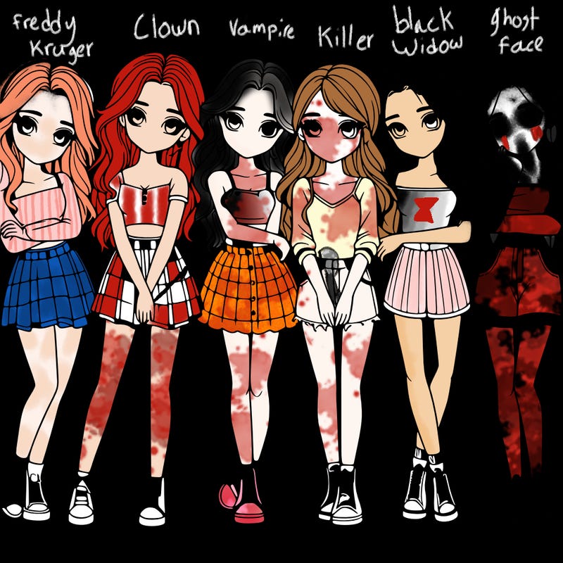 a group of girls realistic