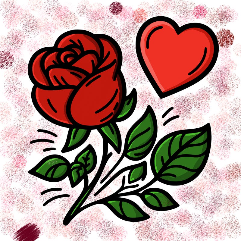 rose and heart