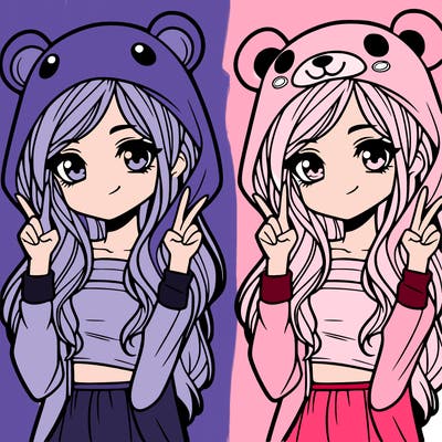 teen girl in animal costume