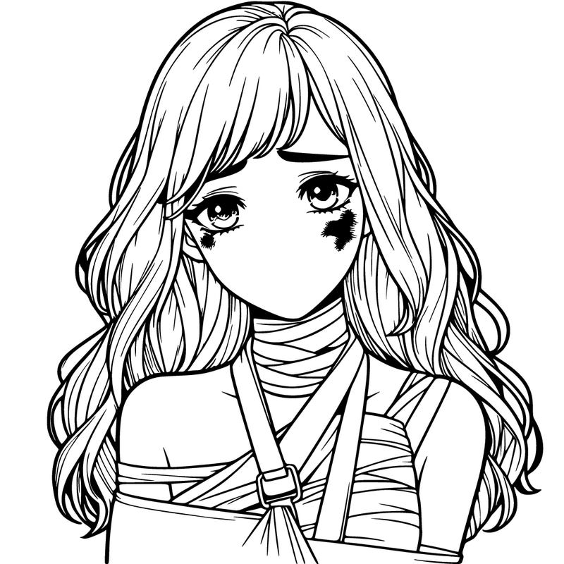 realistic injured girl