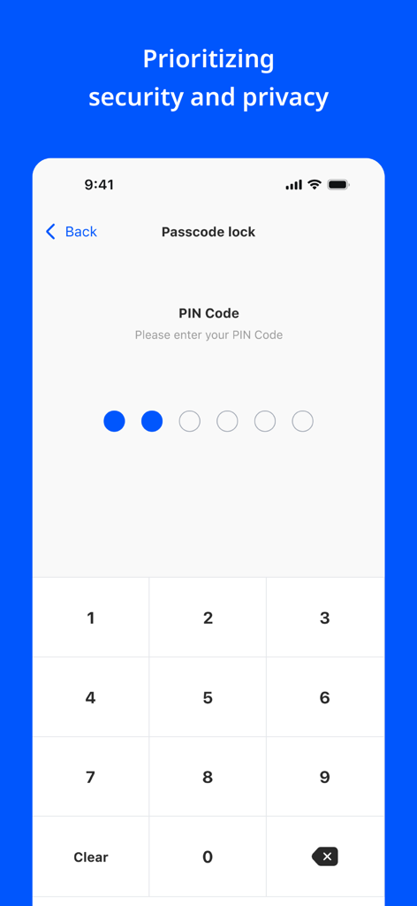 UChat - Messenger - Passcode lock screen on UChat Messenger for secure messaging