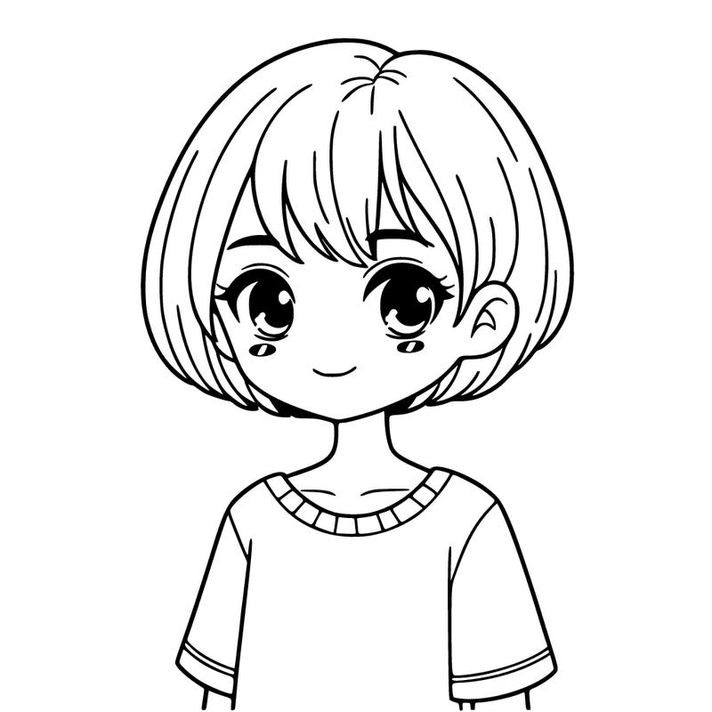 girl with short hair