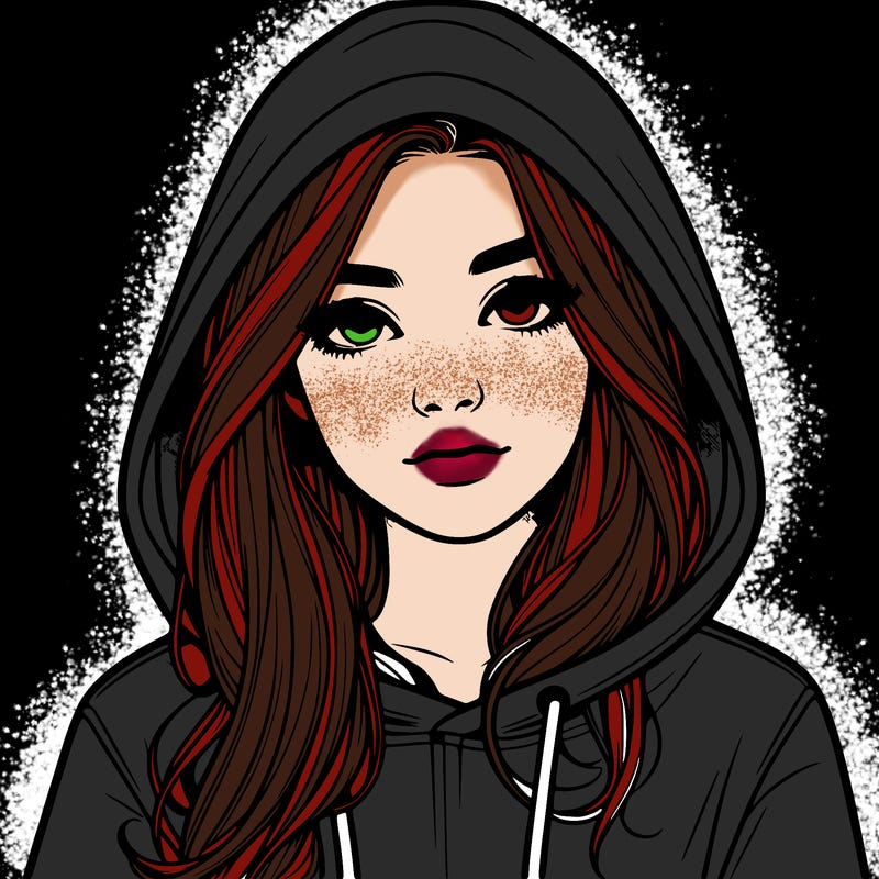 realistic girl with a hoodie