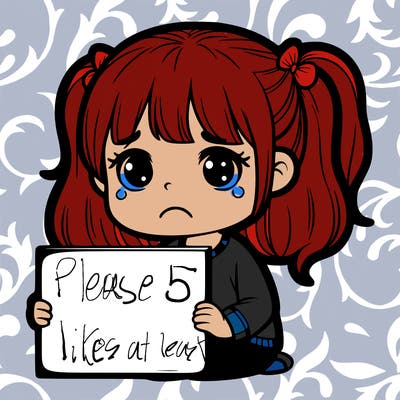 sad girl with a blank sign