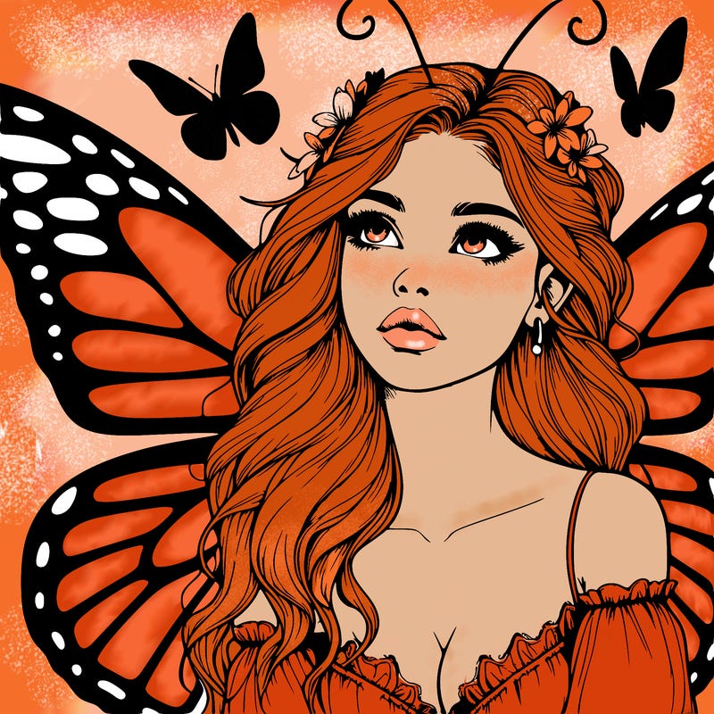 butterfly fairy realistic girl