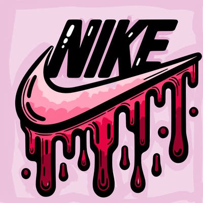 dripping nike logo