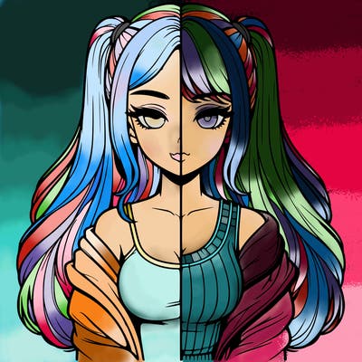 realistic girl split