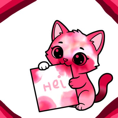 a small cat with a blank sheet of paper in its hand. the cat is sooooooo cute!
