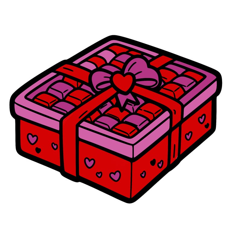 a box of chocolate for valentines day