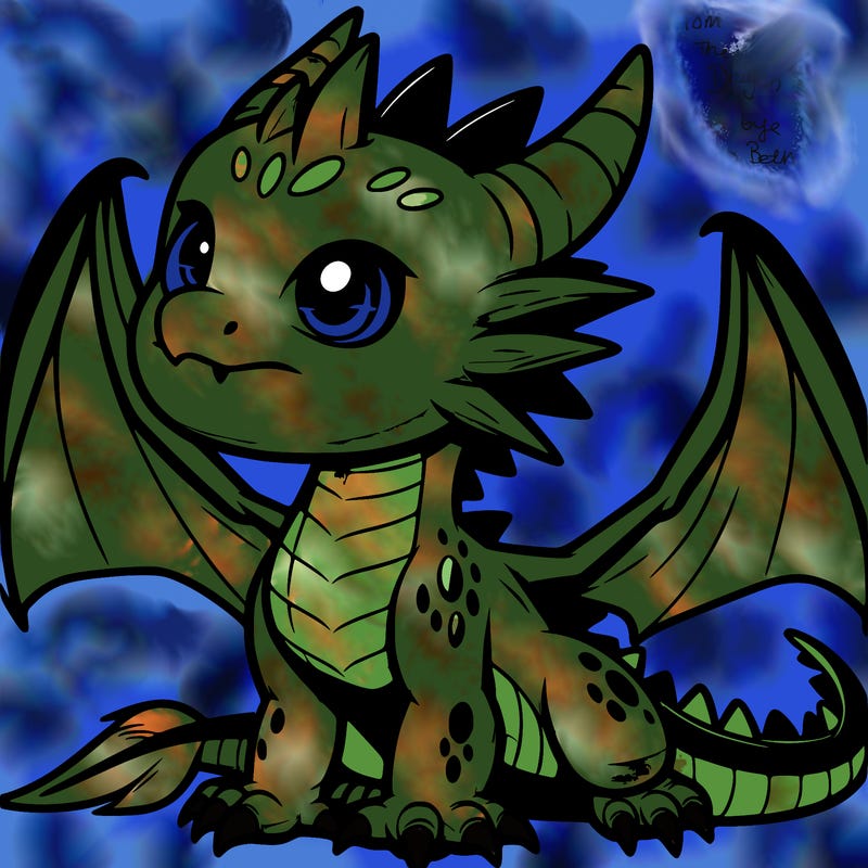 fierce baby night dragon