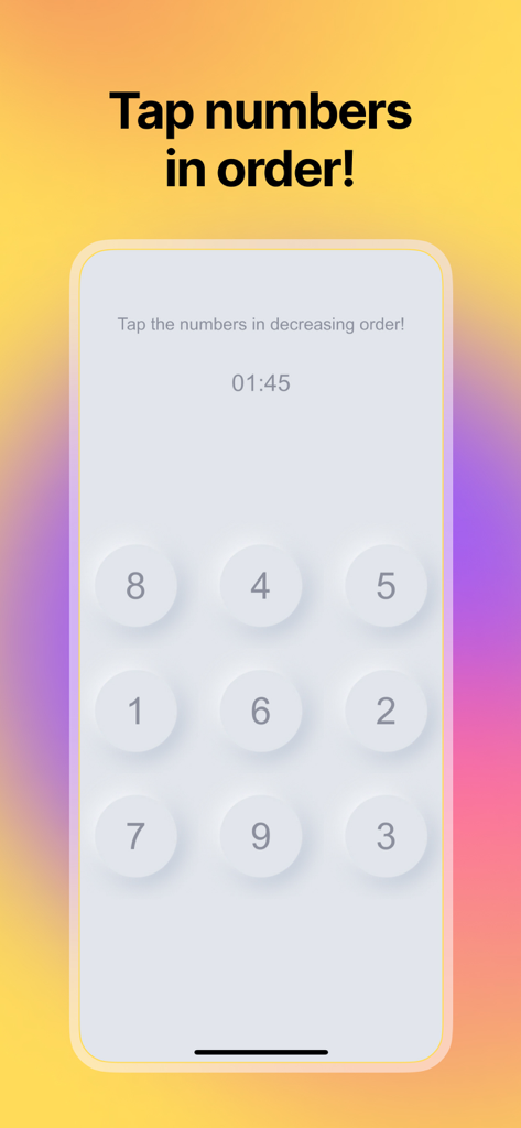 Tap Numbers Speed Test - Games App | MWM