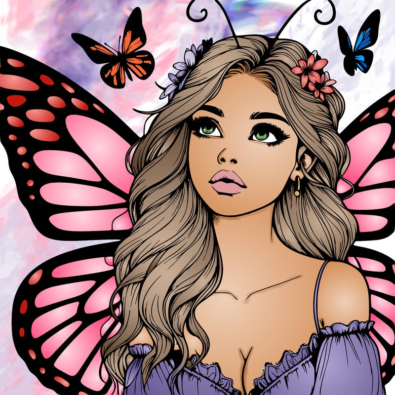 butterfly fairy realistic girl