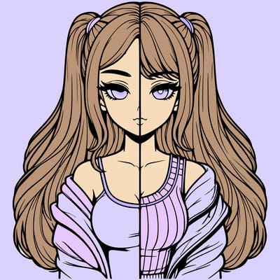 realistic girl split