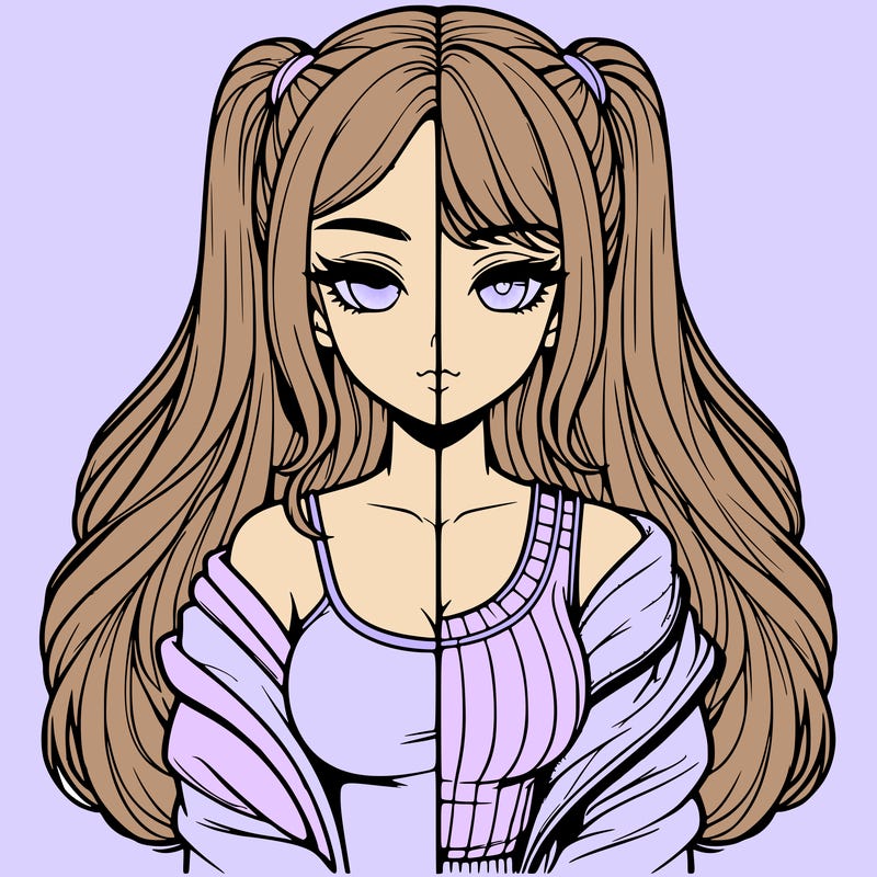 realistic girl split