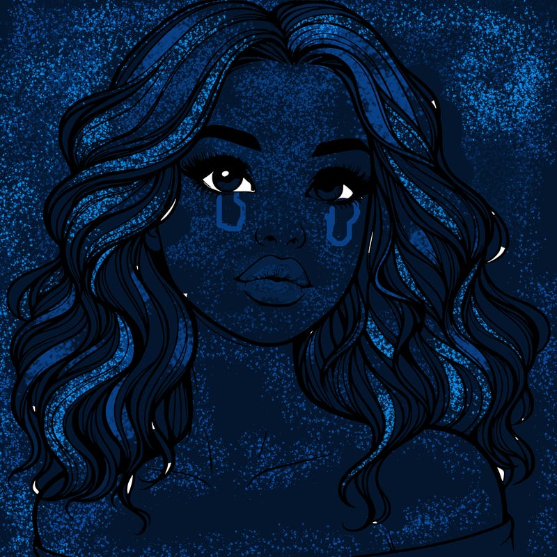 realistic girl with wavy hair and lips