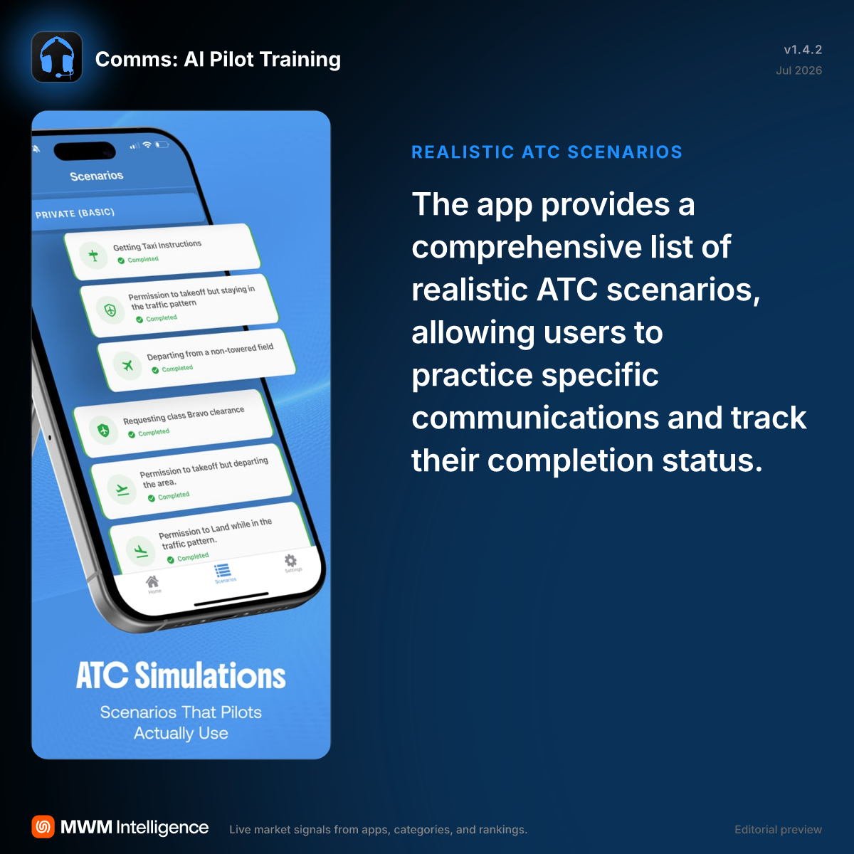 Comms: AI Pilot Training - Education App | MWM