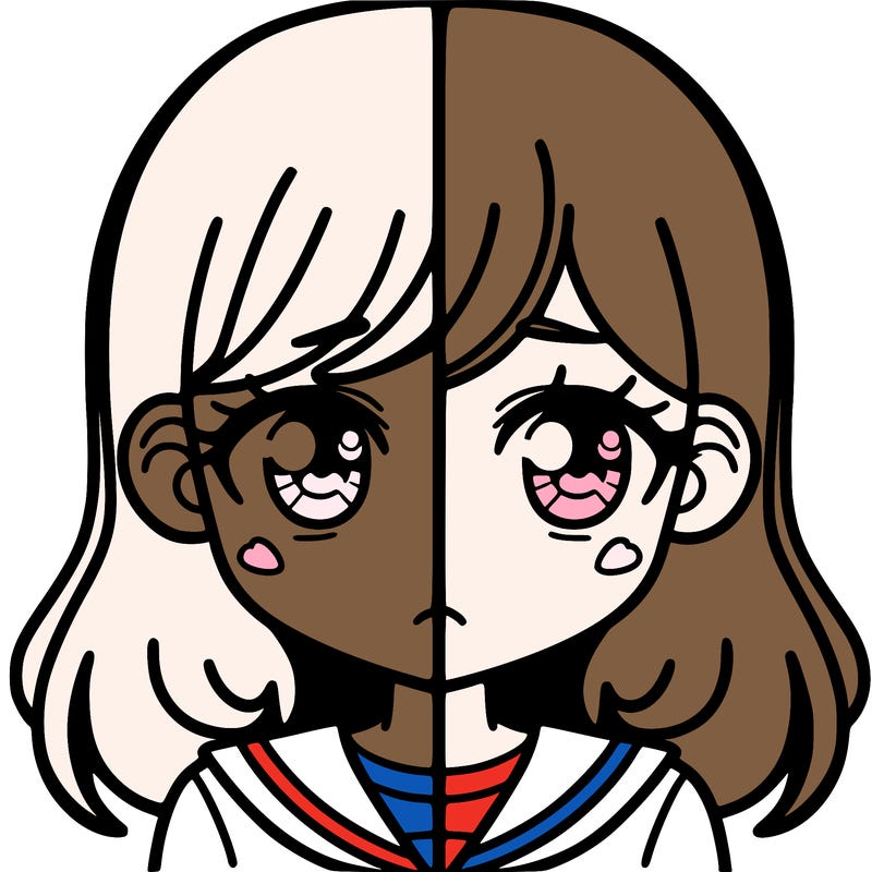 a split of a girl