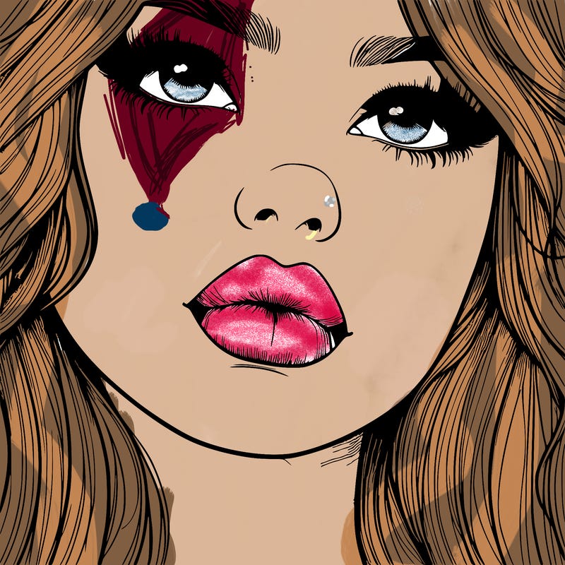 really realistic girl with lips