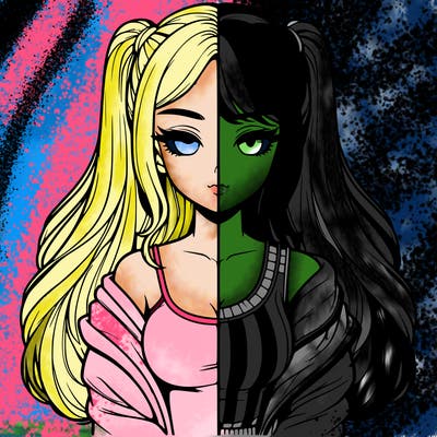 realistic girl split