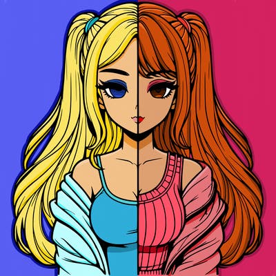 realistic girl split