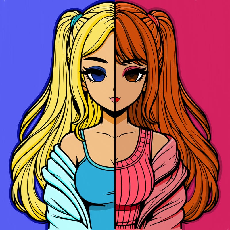 realistic girl split