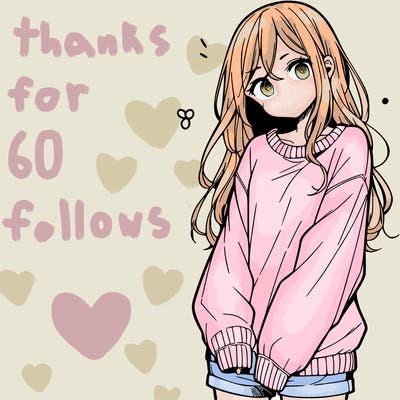 manga teen girl  in a sweater and baggy pants