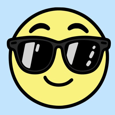 emoji with sunglasses