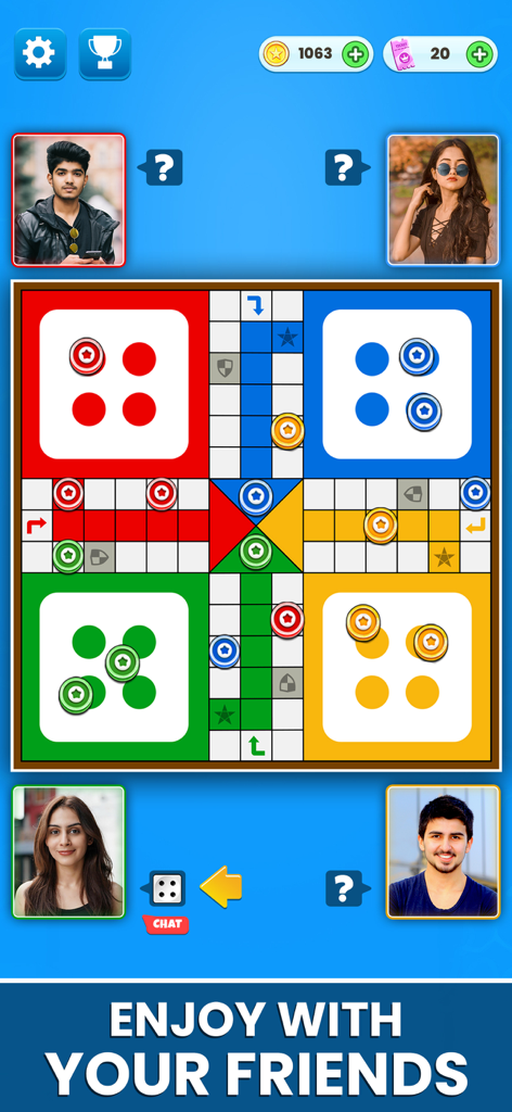 Classic Ludo : Dice Board Game - Multiplayer 4 player match in Classic Ludo board game with friends