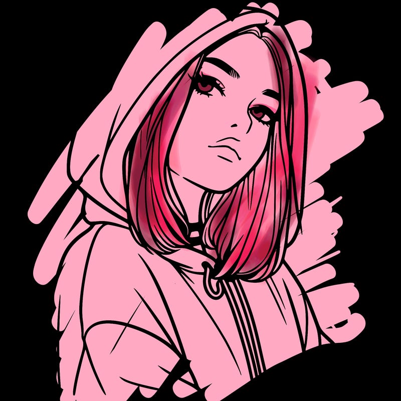 a realistic girl in a hoodie