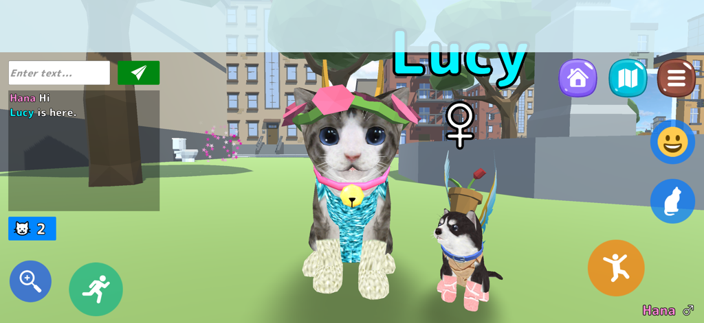 Cat Simulator Online - Customized cat and dog characters with funny accessories in a social sandbox world