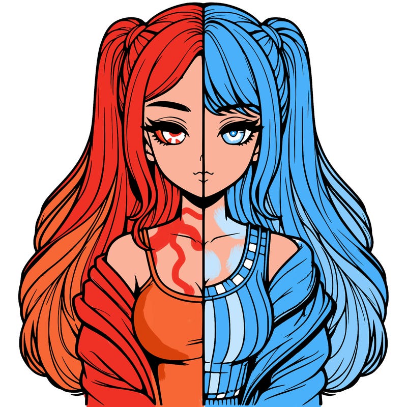 realistic girl split