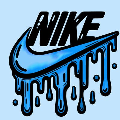 dripping nike logo
