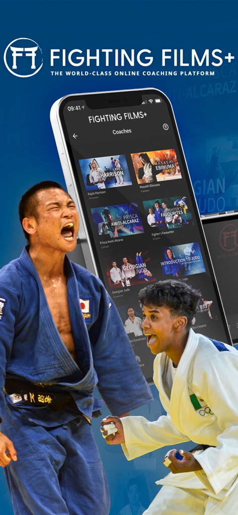 Fighting Films+ - Application mobile Fighting Films Plus pour un coaching de judo de classe mondiale et un entraînement d'athlètes d'élite