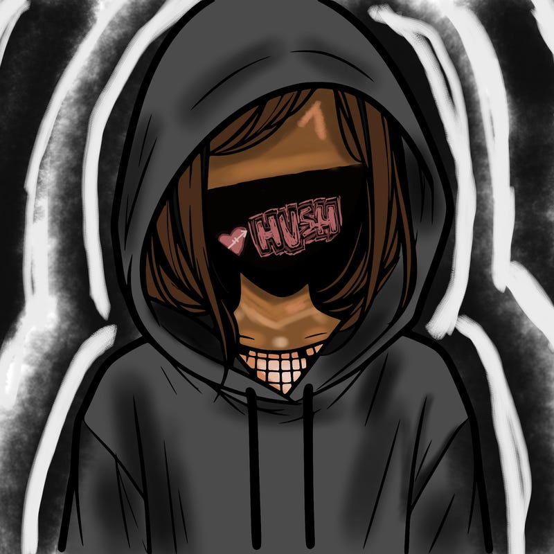 faceless girl in hoodie