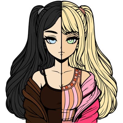 realistic girl split