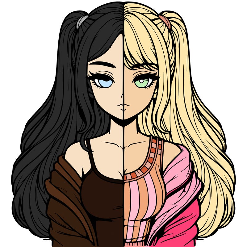 realistic girl split