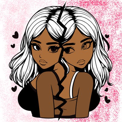 realistic girl split