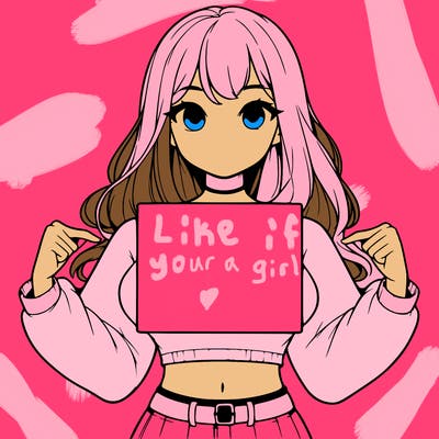 girl holding a blank sign in a long sleeve crop top