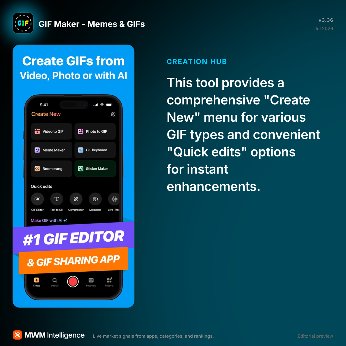 GIF Maker - Memes & GIFs - Utilities App | MWM