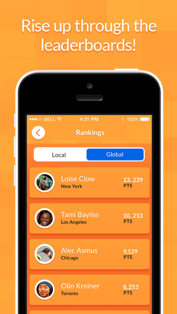 Global leaderboard screen showing top player rankings and points in the 24 Game math app