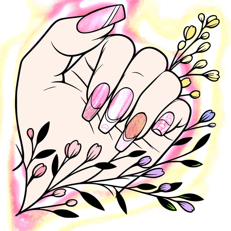 nails with french tip